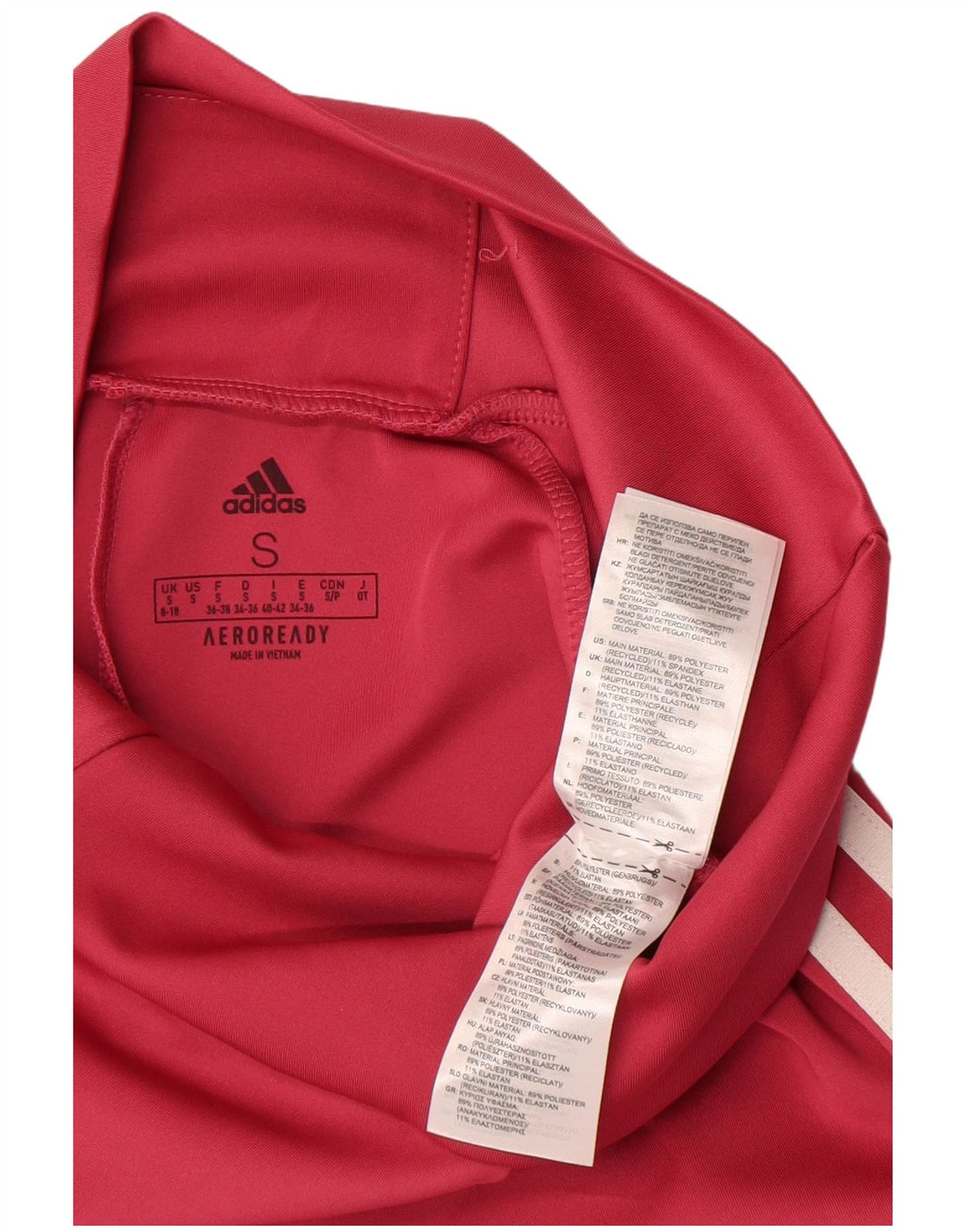 Leggings Adidas Aeroready da donna UK 8/10 Piccolo poliestere rosa