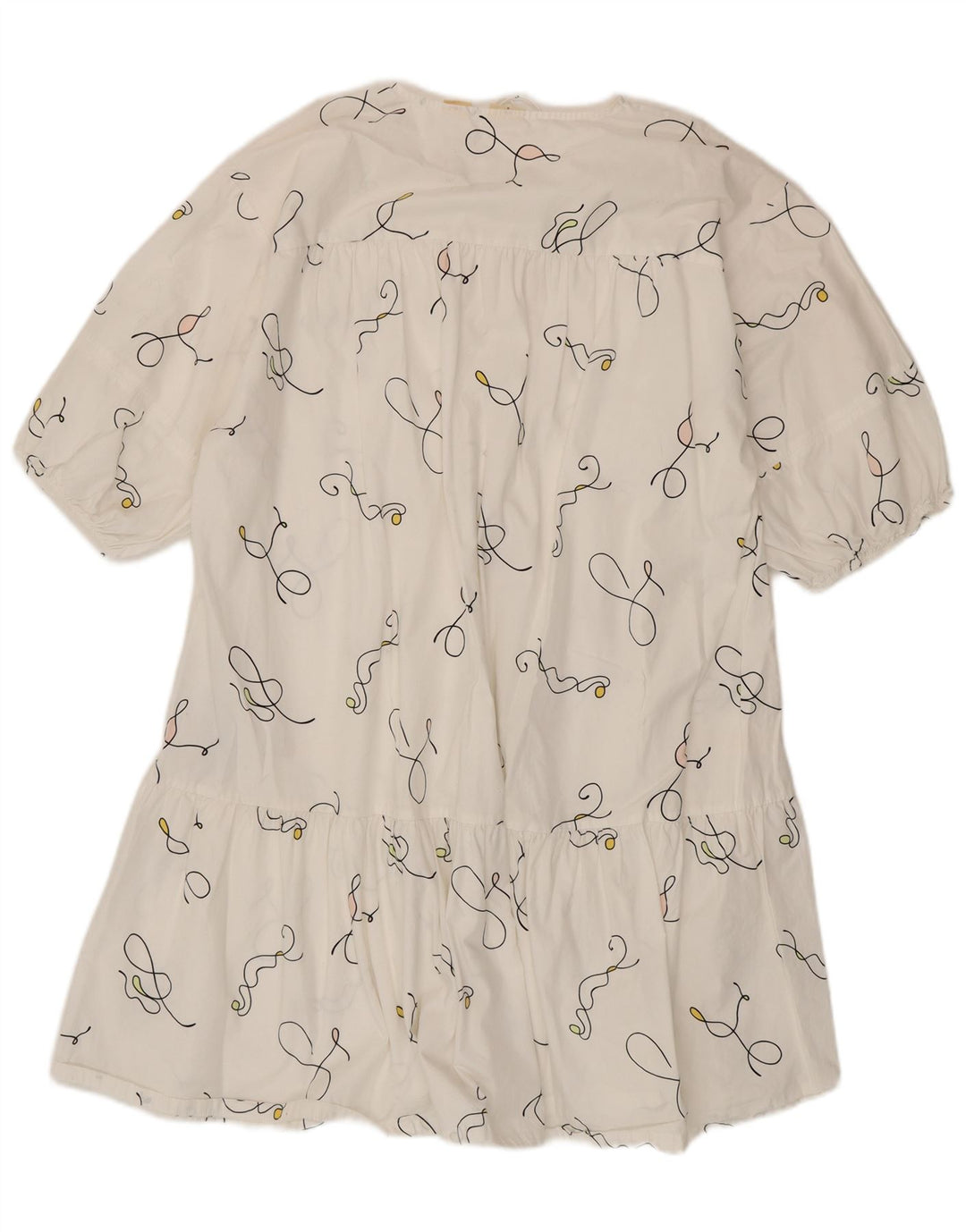 Levi's Abito da tenda oversize con motivo astratto da donna UK 14 Bianco medio