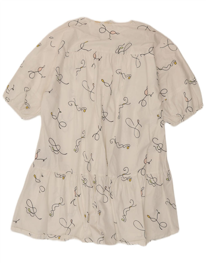 Levi's Abito da tenda oversize con motivo astratto da donna UK 14 Bianco medio