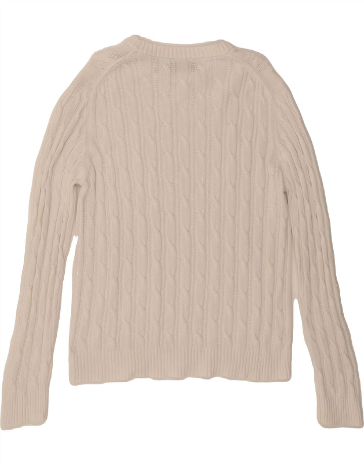 PIOMBO Womens Crew Neck Jumper Sweater UK 16 Large White Vintage Piombo and Second-Hand Piombo from Messina Hembry 