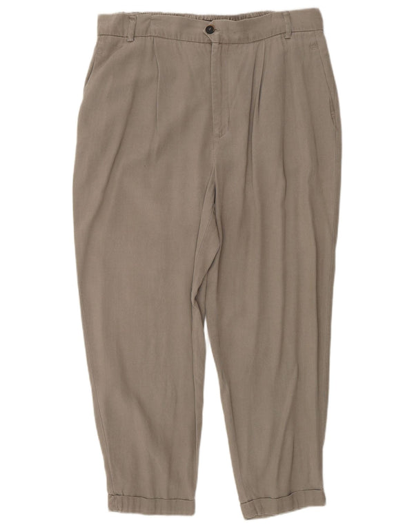 Pantaloni Cropped ZARA Donna Medi W28 L23 Beige