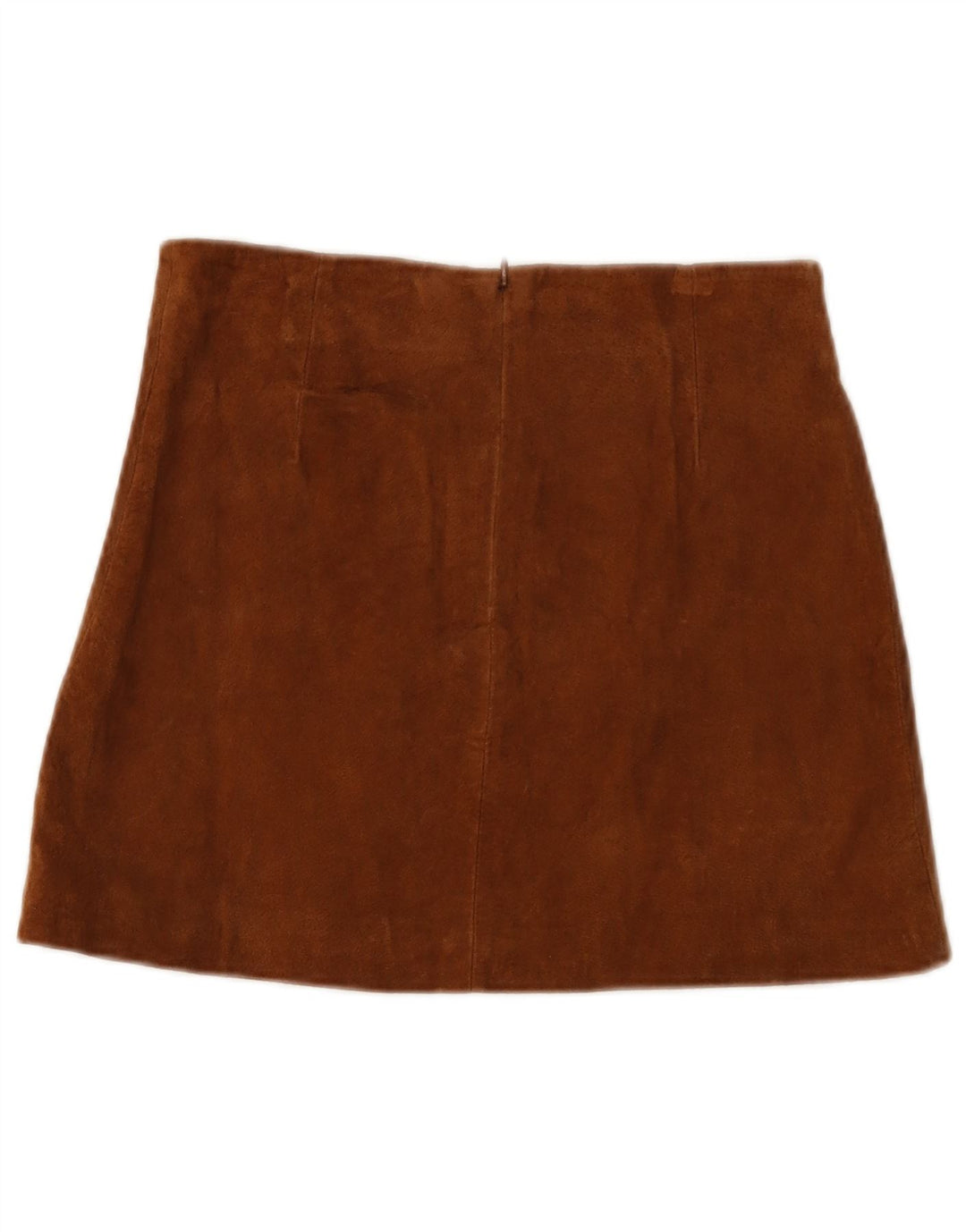 Gonna in pelle scamosciata da donna Zara piccola W26 in pelle floreale marrone