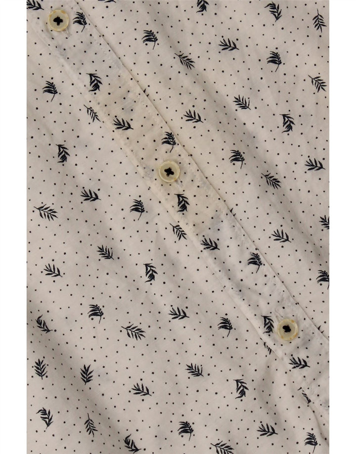 ZARA Mens Relaxed Fit Graphic Shirt Large White Polka Dot Cotton Vintage Zara and Second-Hand Zara from Messina Hembry 