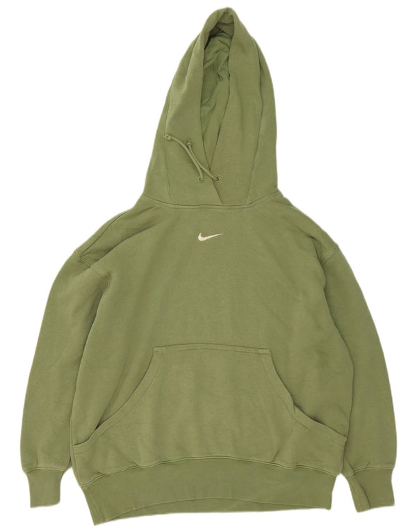 Felpa con cappuccio Nike da uomo, vestibilità ampia, piccola, in cotone verde