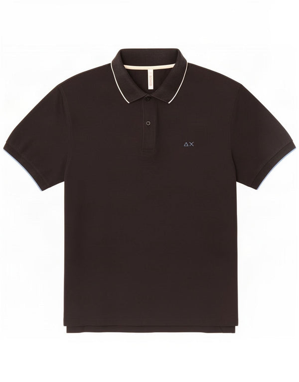 Sun68 Mens Polo Shirt 2XL Black Cotton
