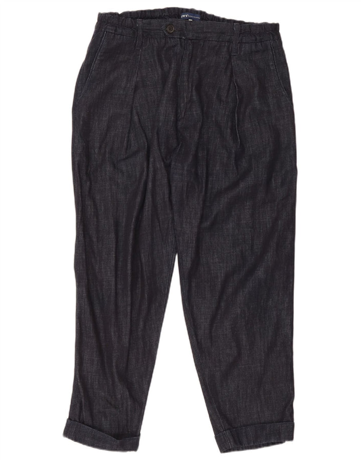 Pantaloni da abito con pegging da donna Levi's W34 L26 in cotone blu navy
