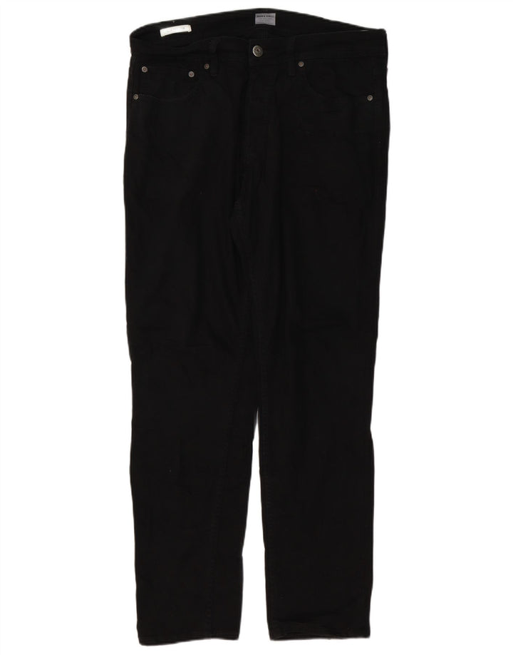 Jack & Jones Uomo Tim Slim Jeans W32 L32 Cotone Nero
