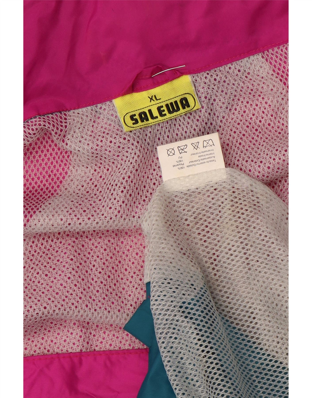 Giacca a vento da uomo SALEWA UK 42 XL Poliammide color block rosa