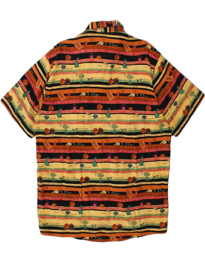 CASA MODA Mens Abstract Pattern Short Sleeve Shirt Large Multicoloured Vintage Casa Moda and Second-Hand Casa Moda from Messina Hembry 