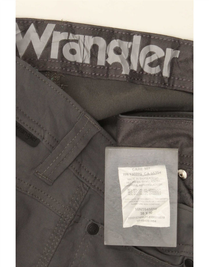 Pantaloni cargo dritti da uomo Wrangler W38 L30 nylon grigio