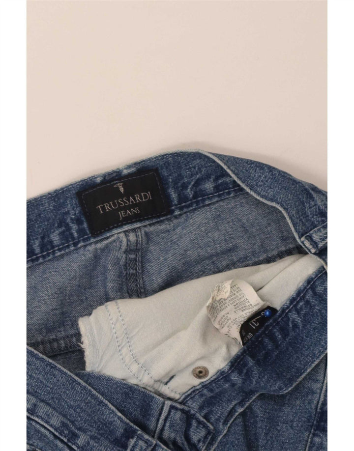 Jeans Dritti Donna Trussardi W29 L33 Cotone Blu
