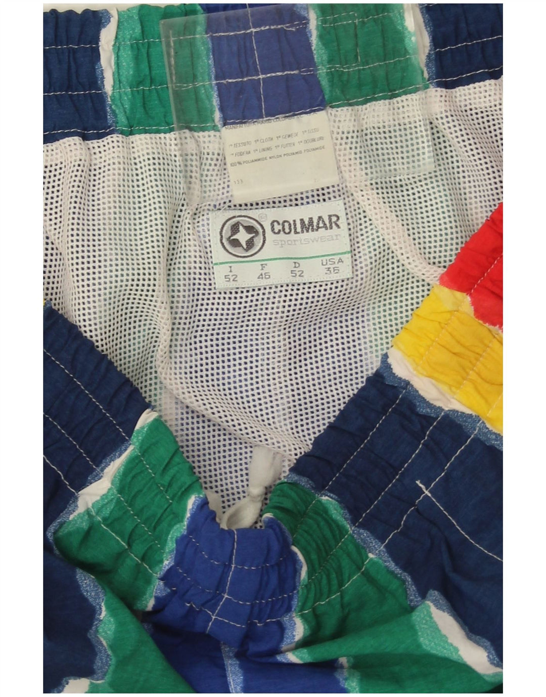 Pantaloncini da bagno uomo Colmar IT 52 Large in poliammide a righe multicolori