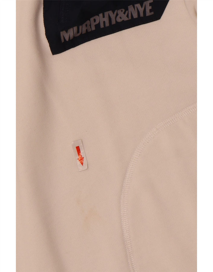 Murphy & Nye Felpa da uomo Sailmakers Maglione grande bianco a blocchi di colore
