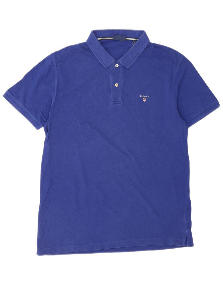 Polo da uomo Gant grande in cotone blu