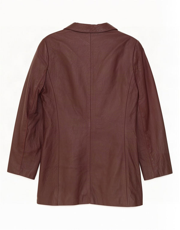 Giacca blazer vintage da donna a 4 bottoni UK 14 grande bordeaux