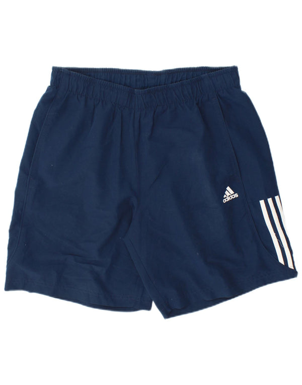 Pantaloncini sportivi Adidas Climalite da uomo medi in poliestere blu navy