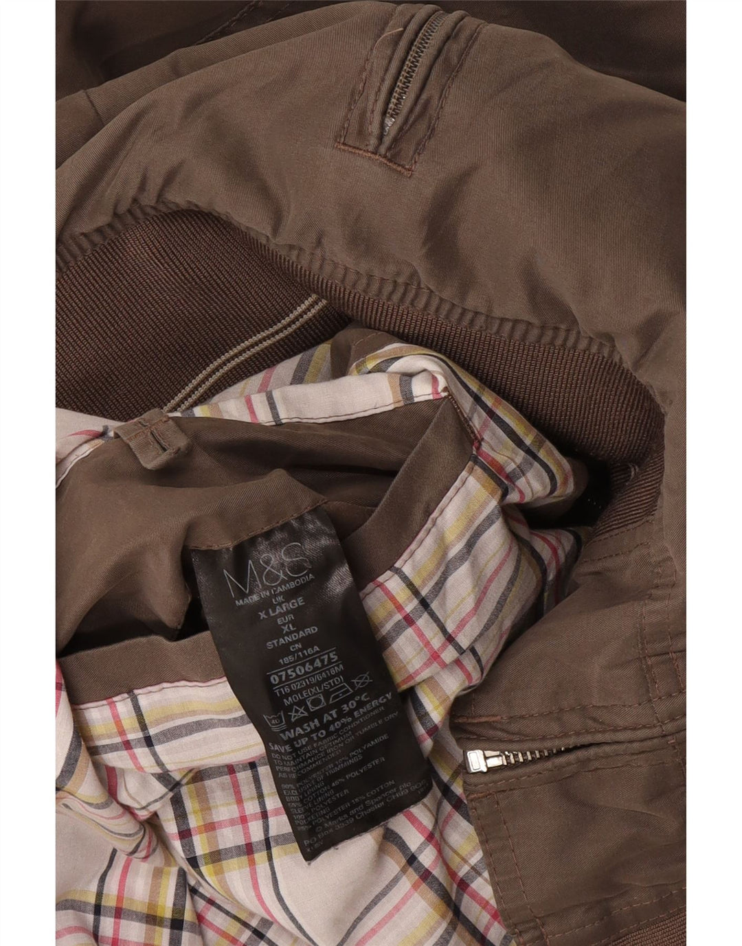 Giubbotto bomber da uomo Marks & Spencer UK 42 XL poliestere grigio