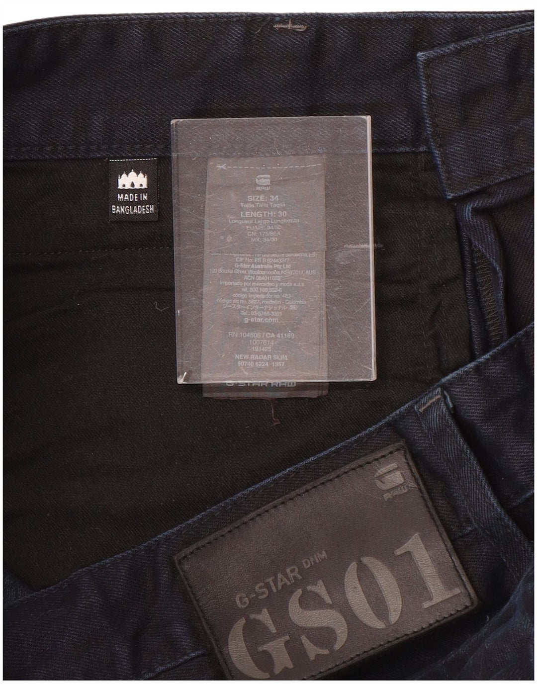 Jeans slim da uomo G-Star W34 L30 Blu navy