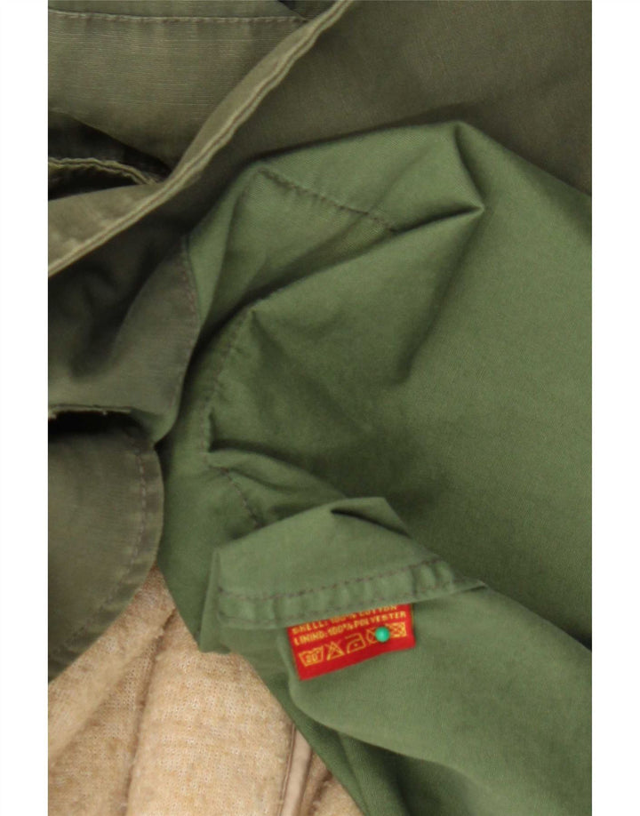 Ganesh Parka da uomo con cappuccio UK 40 grande cotone kaki