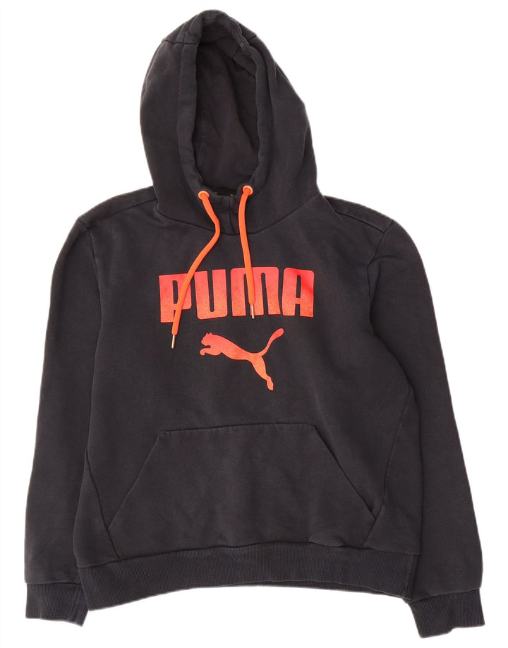 Felpa con cappuccio grafica da uomo Puma, cotone nero medio
