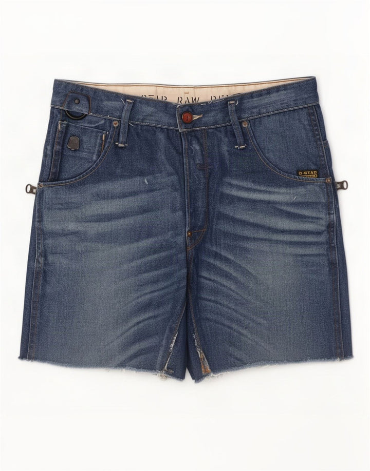 Pantaloncini di jeans da uomo G-Star W31 cotone blu medio