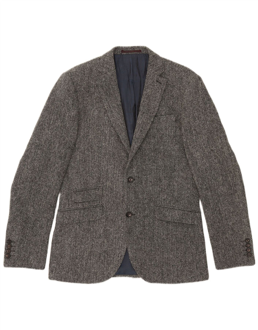 Successivo Giacca blazer da uomo a 2 bottoni UK 38 Chevron grigio medio