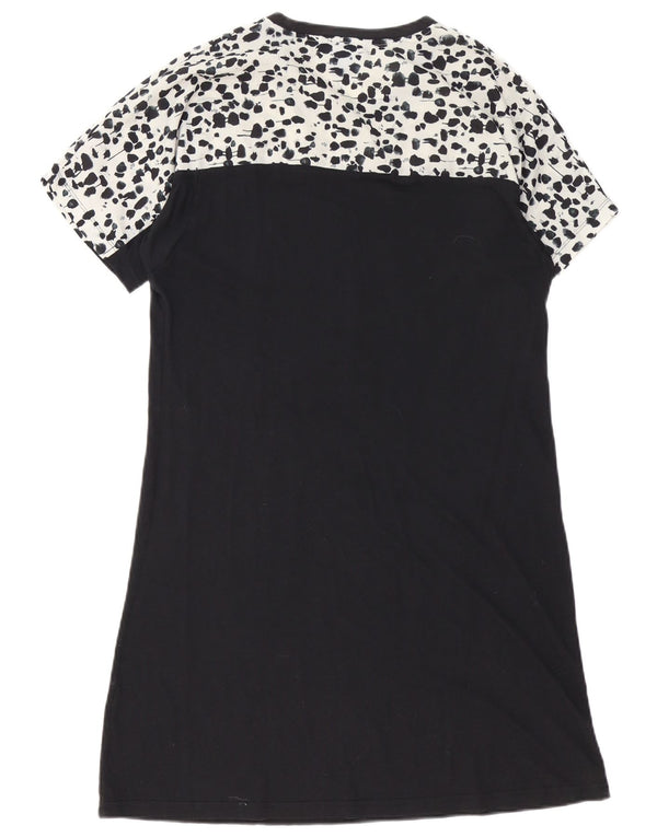Abito t-shirt da donna Adidas UK 8 piccola stampa animalier nera