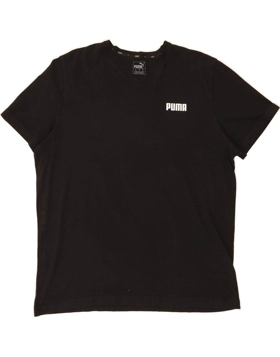 PUMA Mens T-Shirt Top 2XL Black Cotton Vintage Puma and Second-Hand Puma from Messina Hembry 