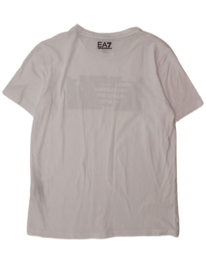 T-shirt grafica per ragazzi EMPORIO ARMANI 13-14 anni in cotone bianco