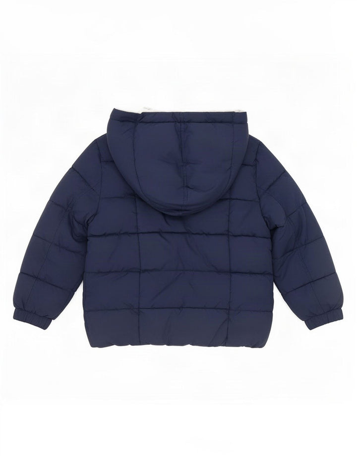 Giubbotto imbottito con cappuccio Benetton Bambino 2-3 anni in poliestere blu navy