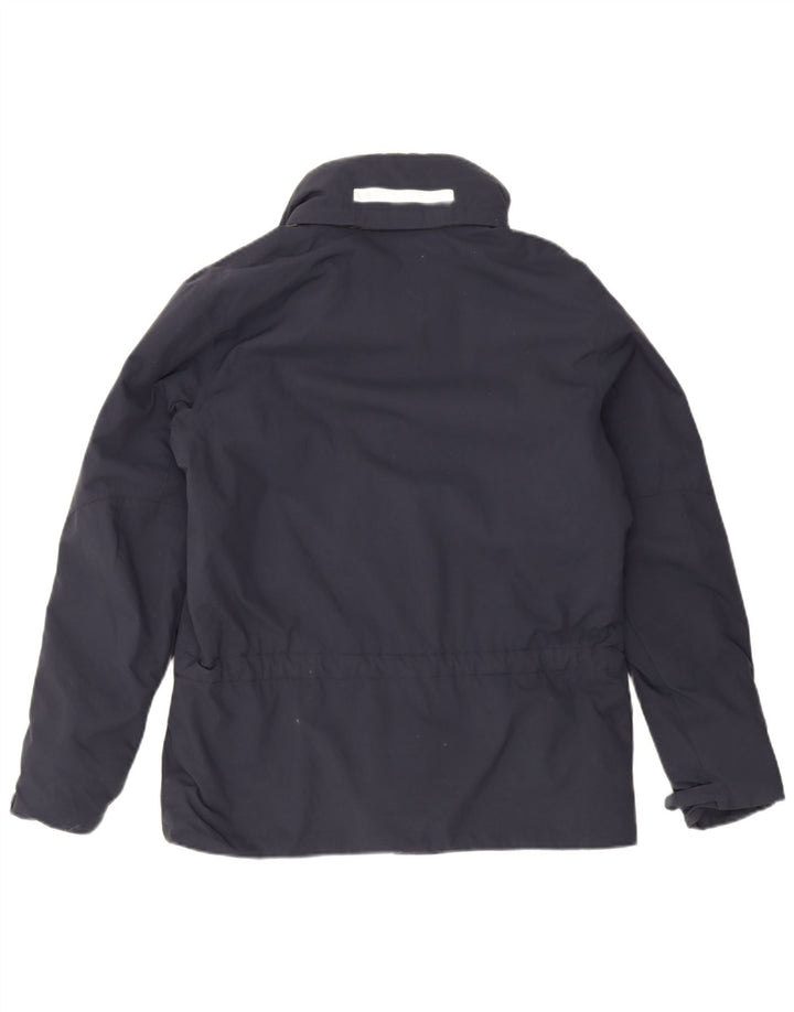 Giacca a vento con cappuccio da uomo Slam UK 36 piccola in nylon blu navy