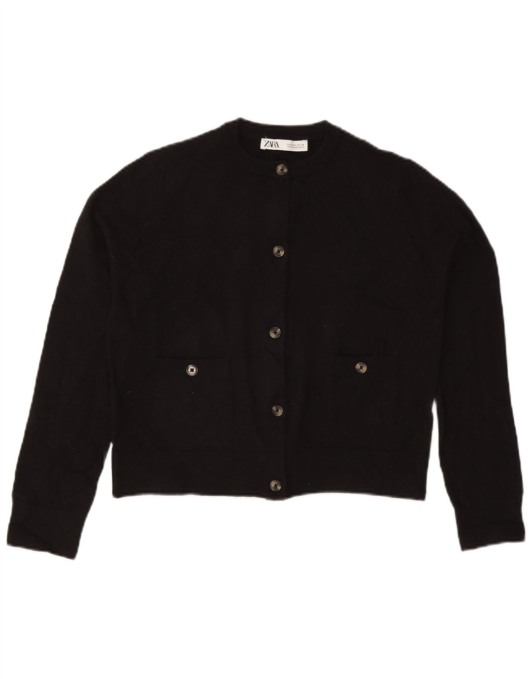 Maglione cardigan corto da donna Zara UK 10 piccolo nero
