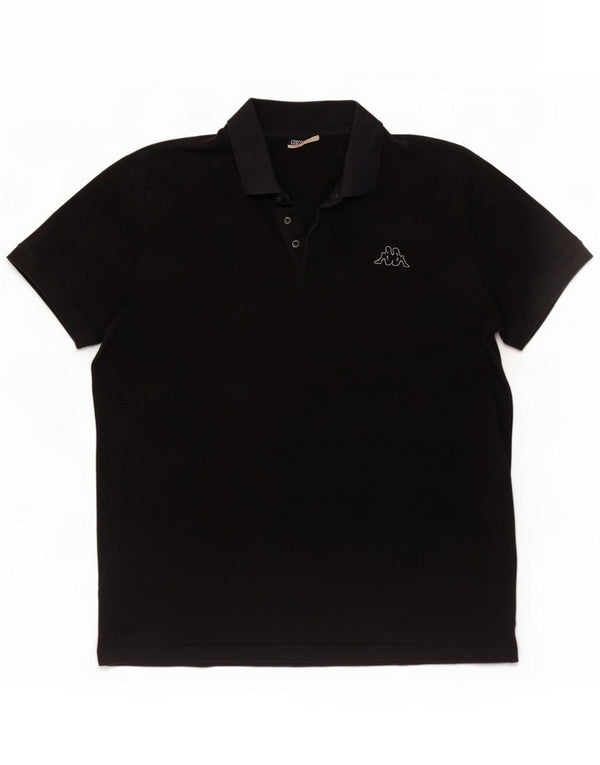 Polo da uomo Kappa XL in cotone nero