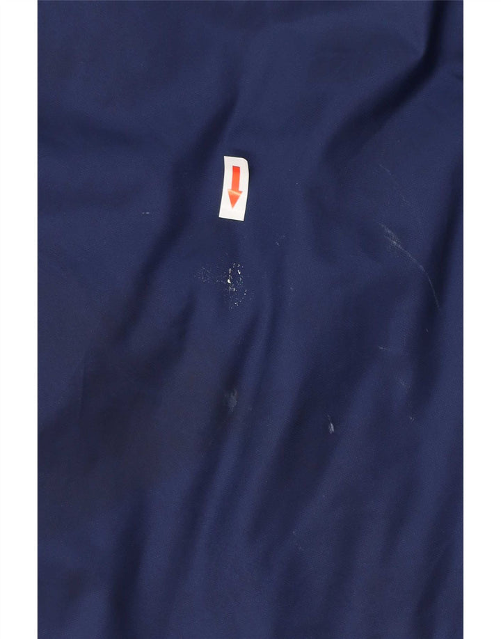 Giacca a vento con cappuccio Adidas da ragazzo 13-14 anni in poliestere blu navy