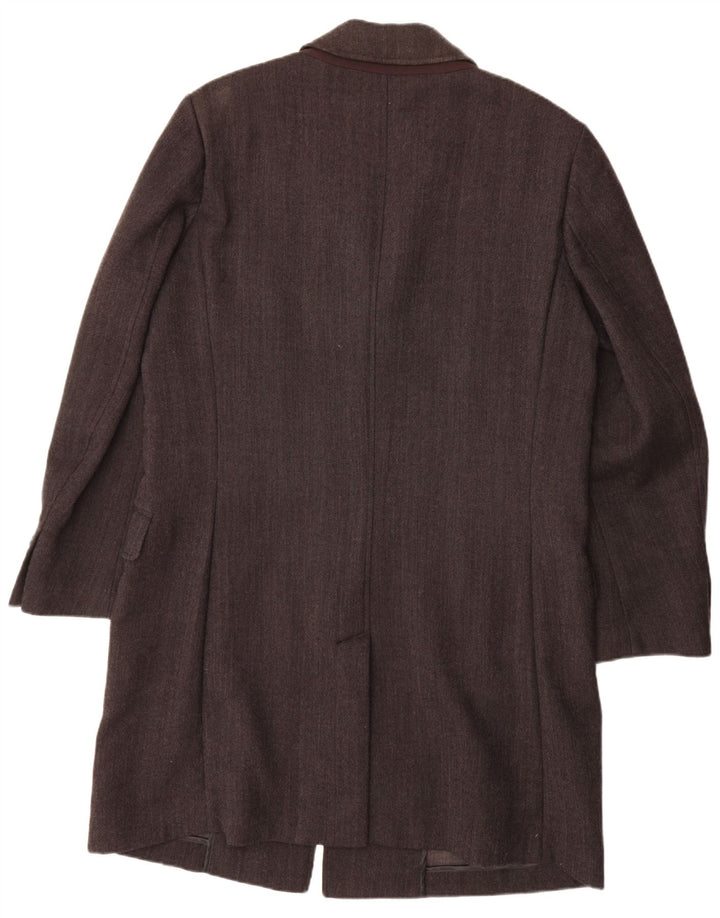 Cappotto da uomo GEOX UK 46 3XL Lana a spina di pesce grigia