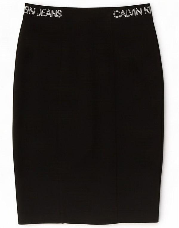 Gonna a tubino grafica da donna Calvin Klein XS W24 Poliestere nero