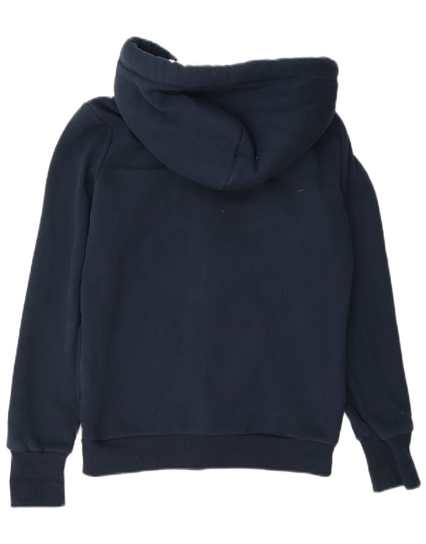 Felpa con cappuccio e zip grafica da donna Superdry UK 14 cotone blu navy medio