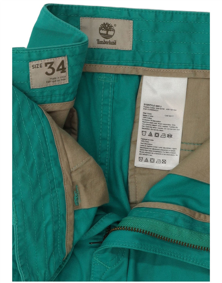 Pantaloncini chino da uomo Timberland W34 Large in cotone verde