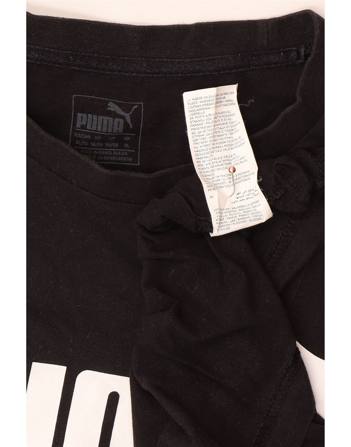 T-shirt grafica da uomo PUMA Top XL in cotone nero