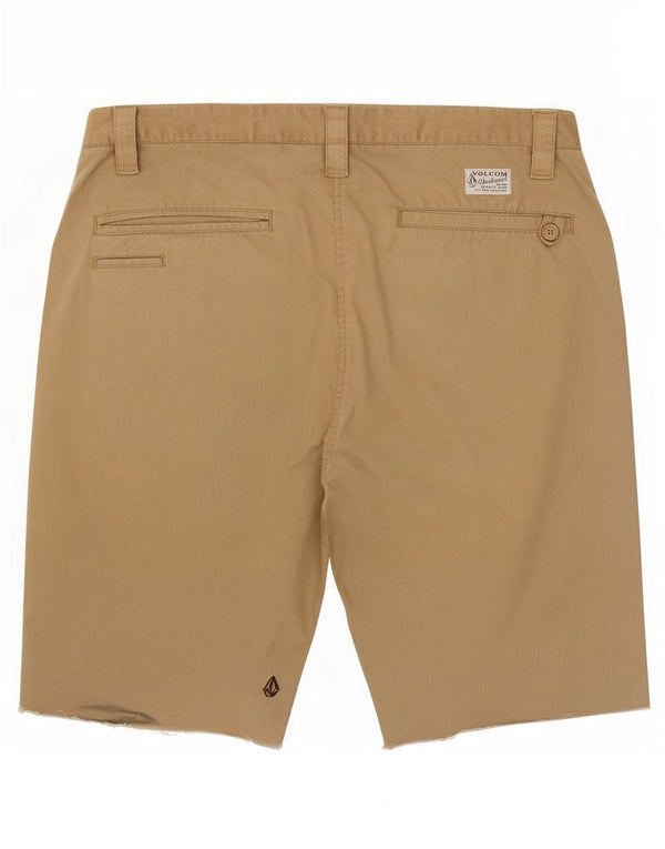 Volcom Mens Workwear Chino Shorts W34 Large Brown Cotton