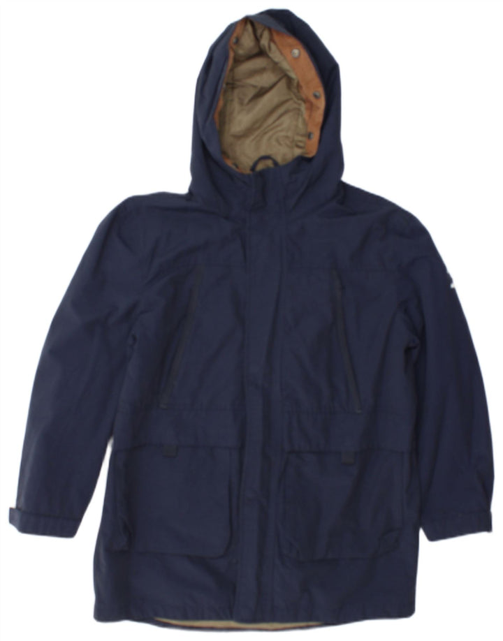 Giacca a vento con cappuccio Zara per ragazzi 11-12 anni in poliestere blu navy