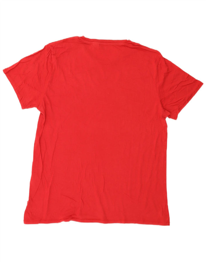 T-shirt grafica da uomo Levi's Top XL in cotone rosso