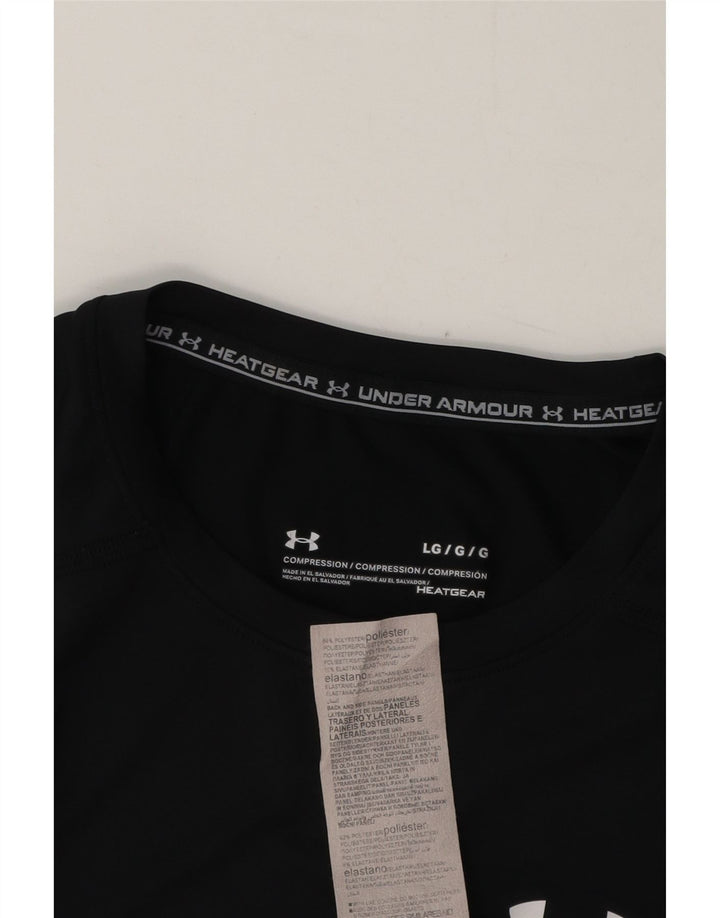 Maglietta Under Armour da uomo Heat Gear Top grande in poliestere nero