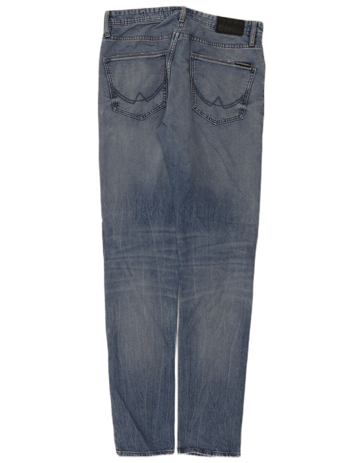 Jeans uomo slim affusolati Superdry W32 L34 cotone blu