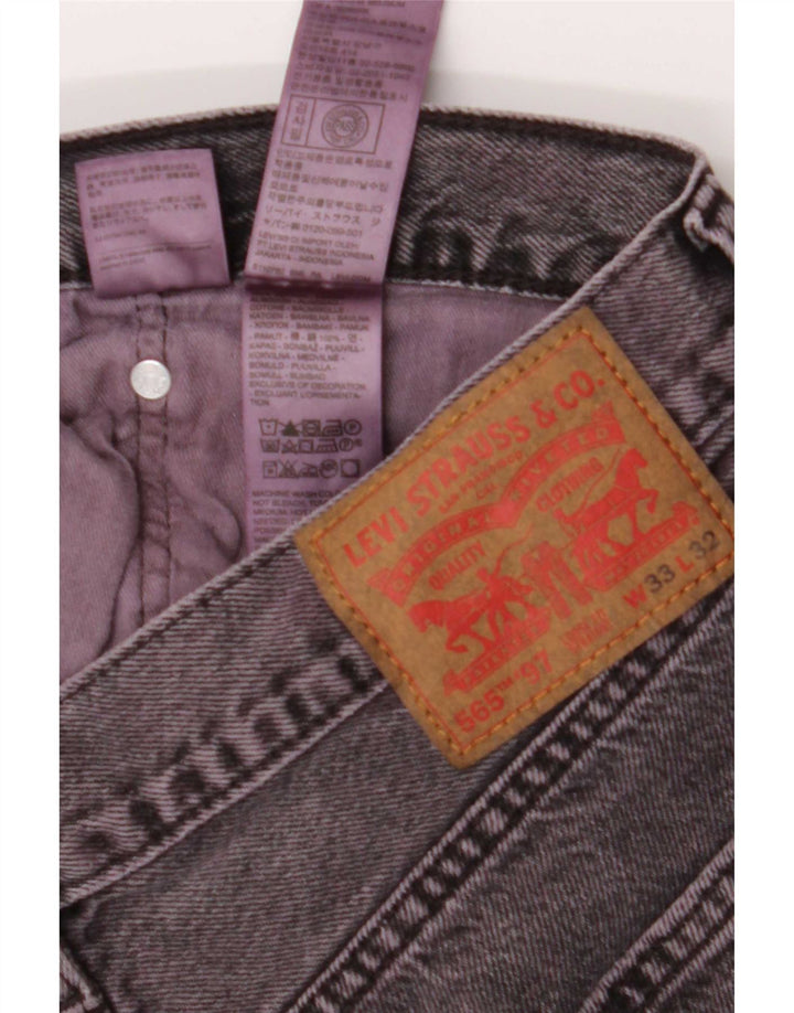 Levi's Uomo 565 Jeans dritti W33 L32 Cotone viola