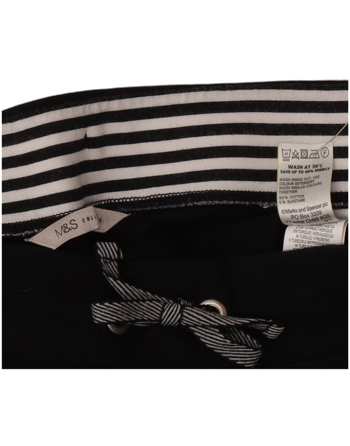 Pantaloni da tuta da donna Marks & Spencer UK 10 piccoli in cotone nero