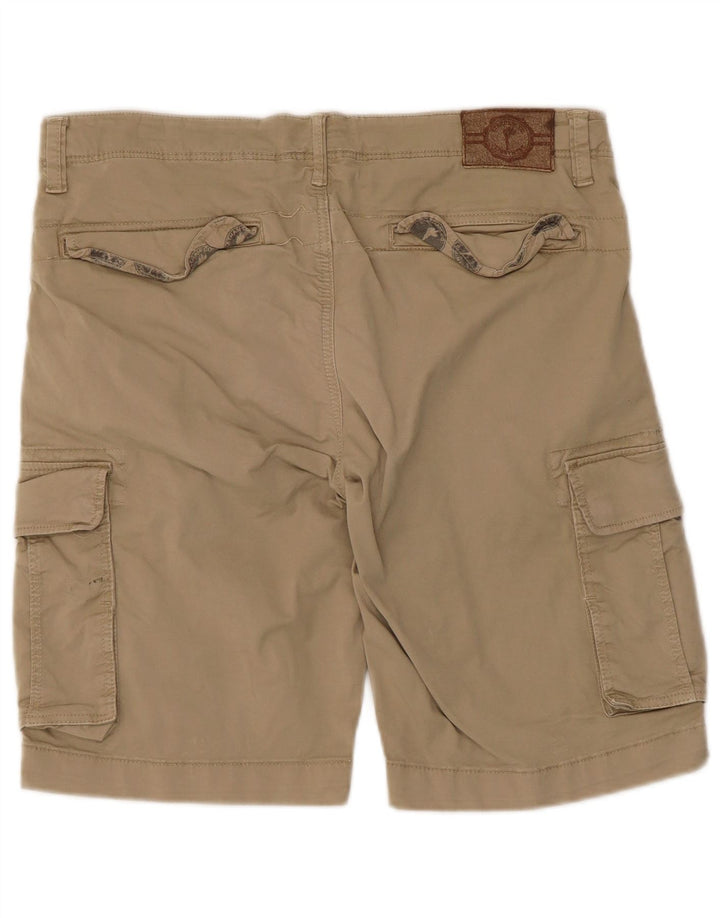 Pantaloncini cargo vintage da uomo W33 in cotone beige medio