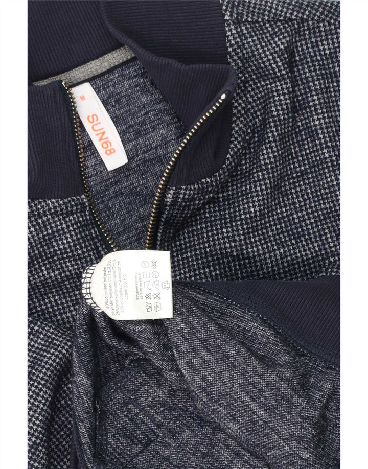 Maglione cardigan da uomo Sun68 poliestere medio blu navy