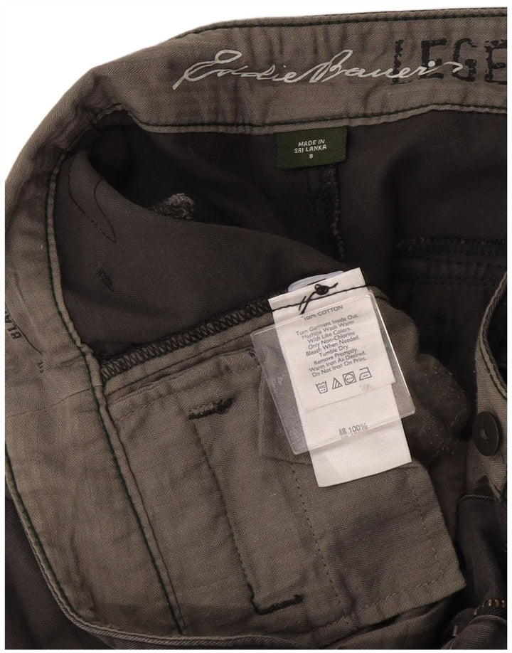 Pantaloncini chino da donna Eddie Bauer US 8 medi W30 cotone grigio