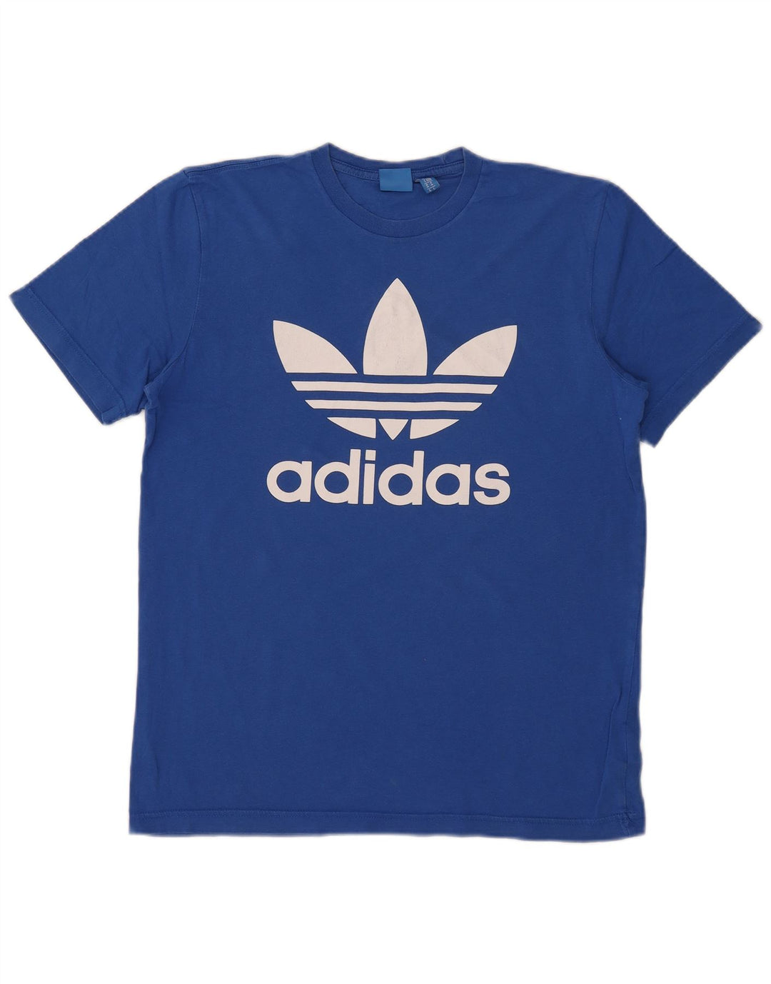 T-shirt grafica da uomo Adidas Top in cotone blu medio